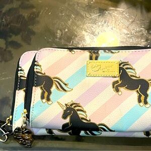 Betsey Johnson unicorn wallet wristlet